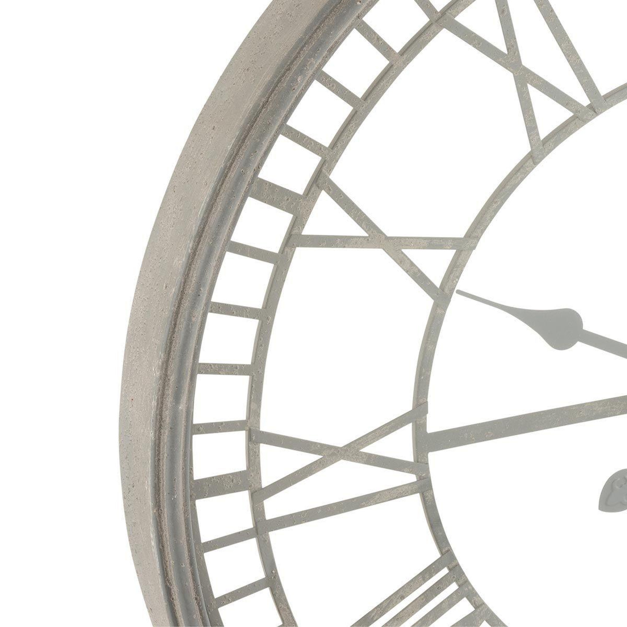 Voir la diapositive 2 : J-LINE Horloge Murale Design  Métal & Verre  67cm Gris