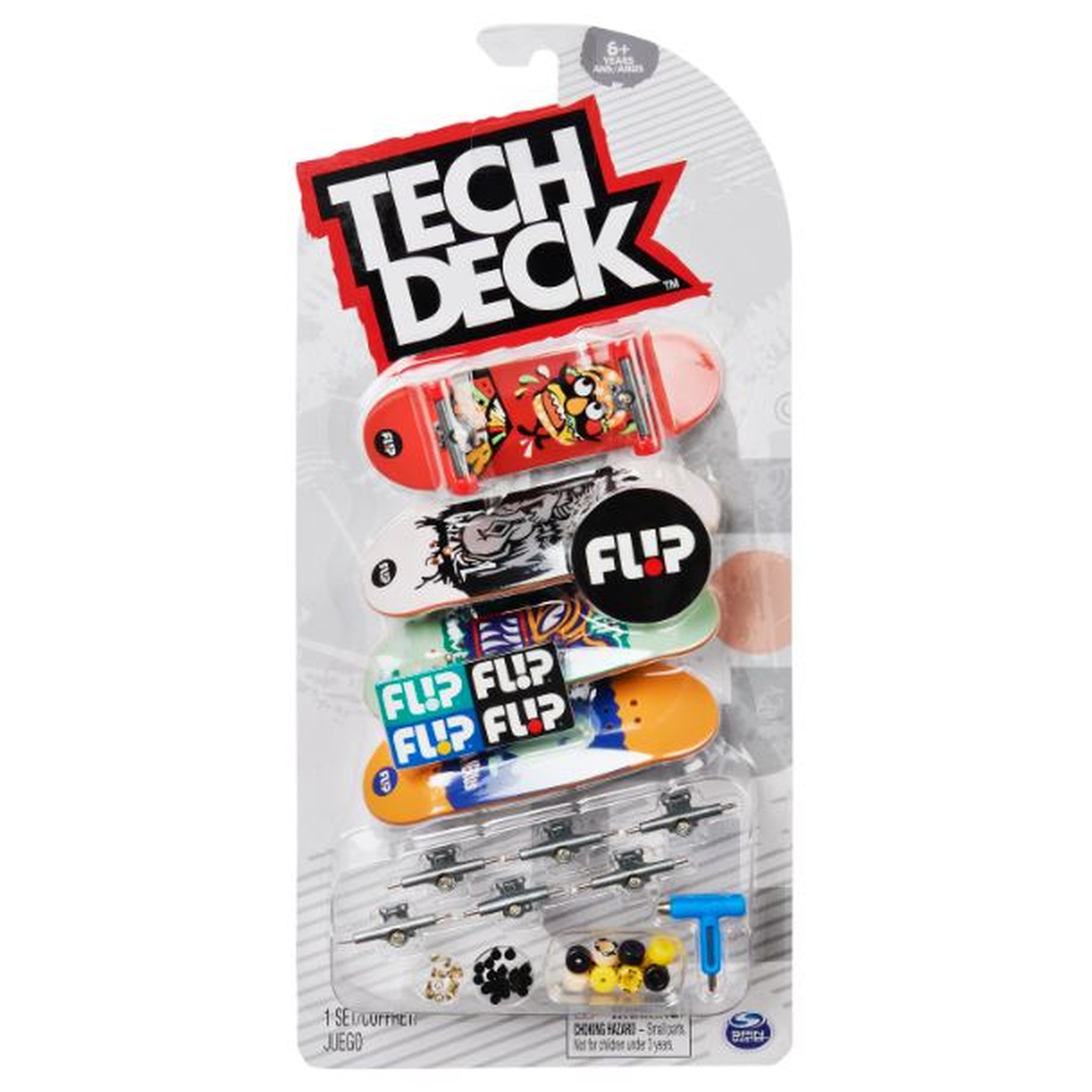 Voir la diapositive 1 : SPIN MASTER Finger Skate - Tech Deck - Paquet de 4 patins à doigts Flip