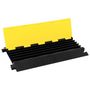 Voir la diapositive 4 : VIDAXL Rampe de protection de cable avec 5 canaux 90 cm caoutchouc