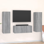VIDAXL Ensemble de meubles TV 3 pcs Sonoma gris Bois d'ingenierie