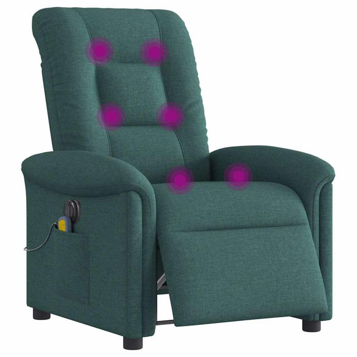 VIDAXL Fauteuil de massage inclinable electrique Vert fonce Tissu