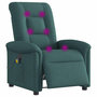Voir la diapositive 3 : VIDAXL Fauteuil de massage inclinable electrique Vert fonce Tissu