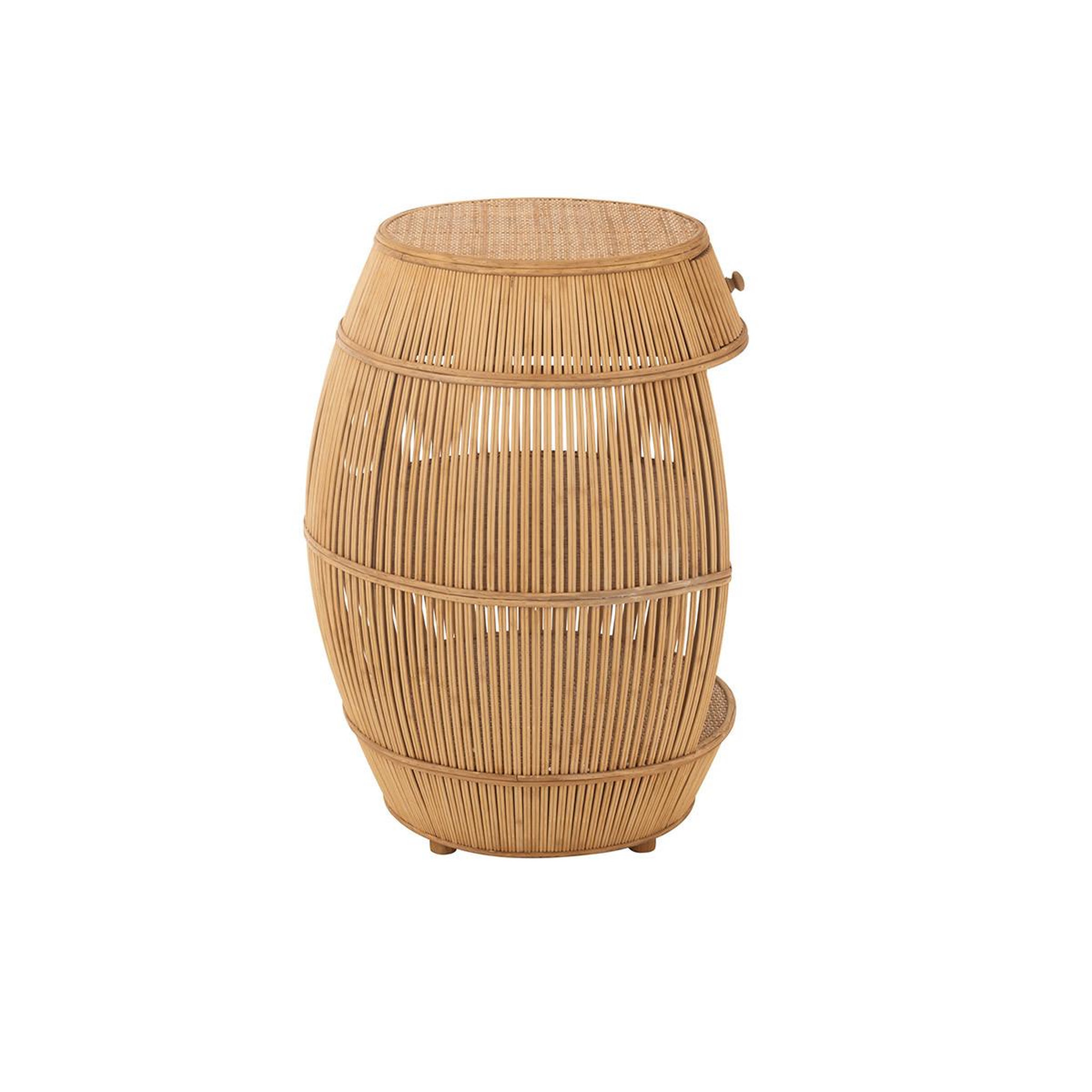 Voir la diapositive 3 : J-LINE Table d'appoint en bambou  barrel  79cm naturel