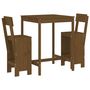 Voir la diapositive 2 : VIDAXL Ensemble de bar de jardin 3 pcs marron miel bois pin massif
