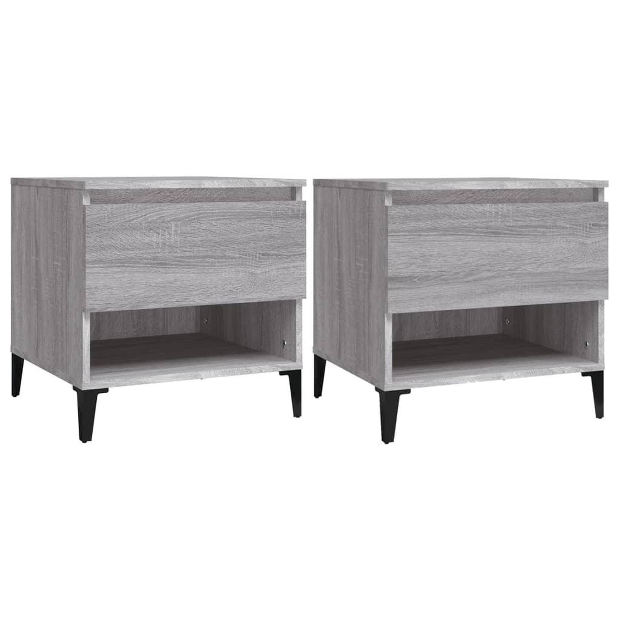 Voir la diapositive 2 : VIDAXL Tables d'appoint 2 pcs Sonoma gris 50x46x50 cm Bois ingenierie