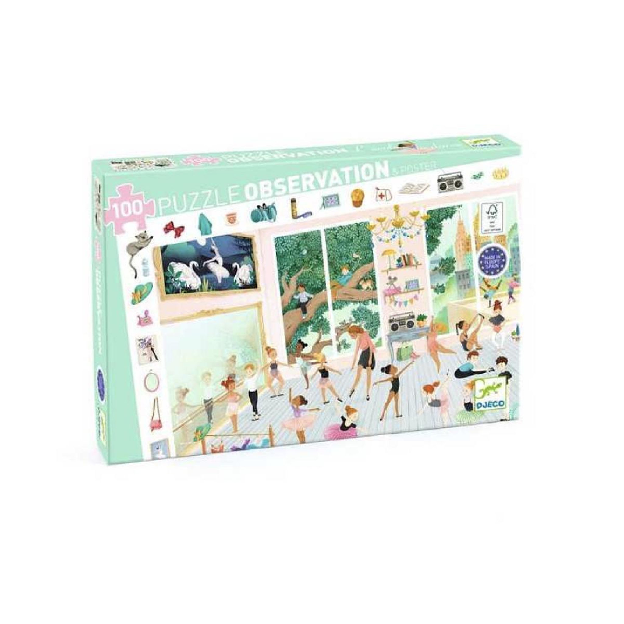 Djeco Puzzle d observation 100pcs - L ecole de danse