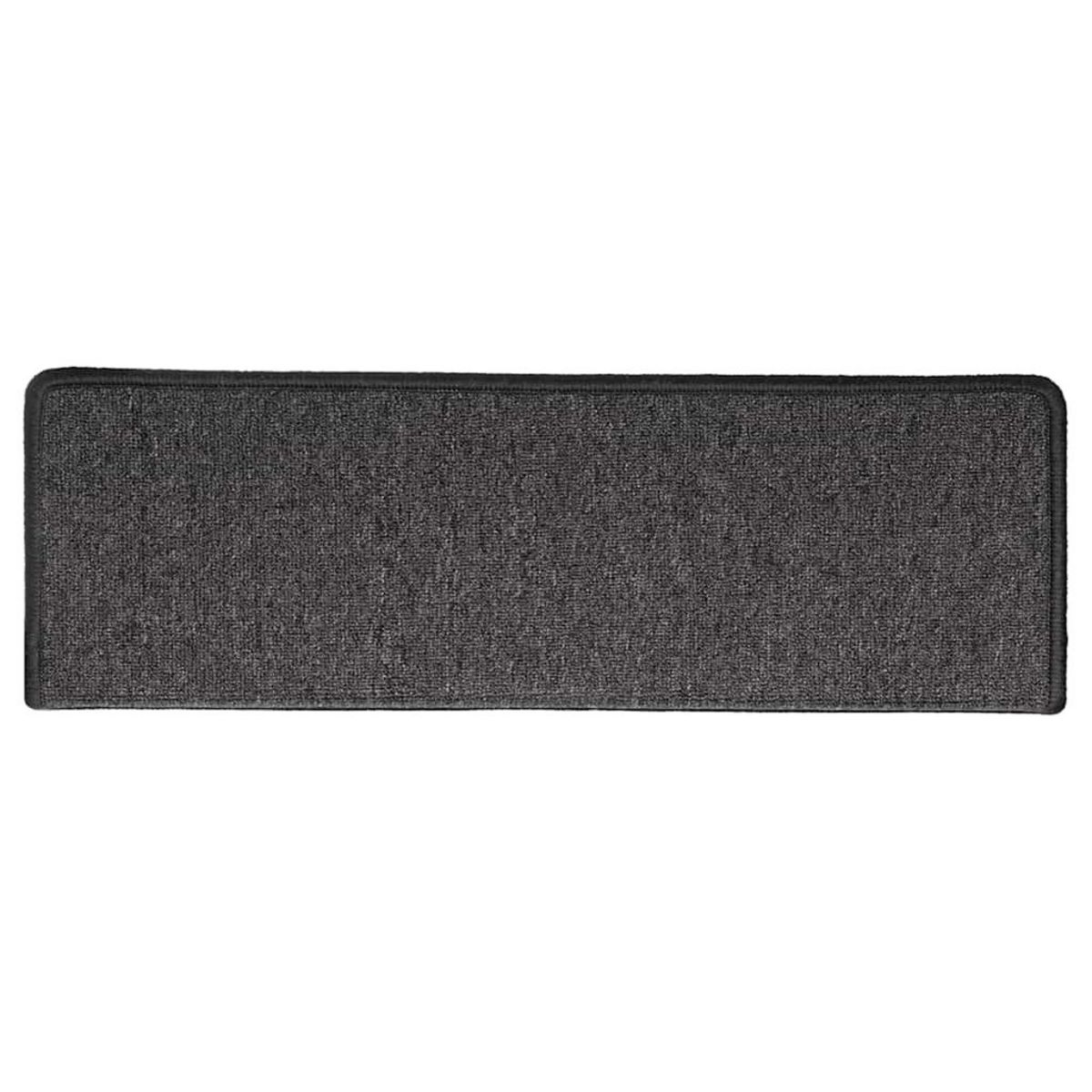 VIDAXL Tapis d'escalier 30 pcs 65x21x4 cm Anthracite