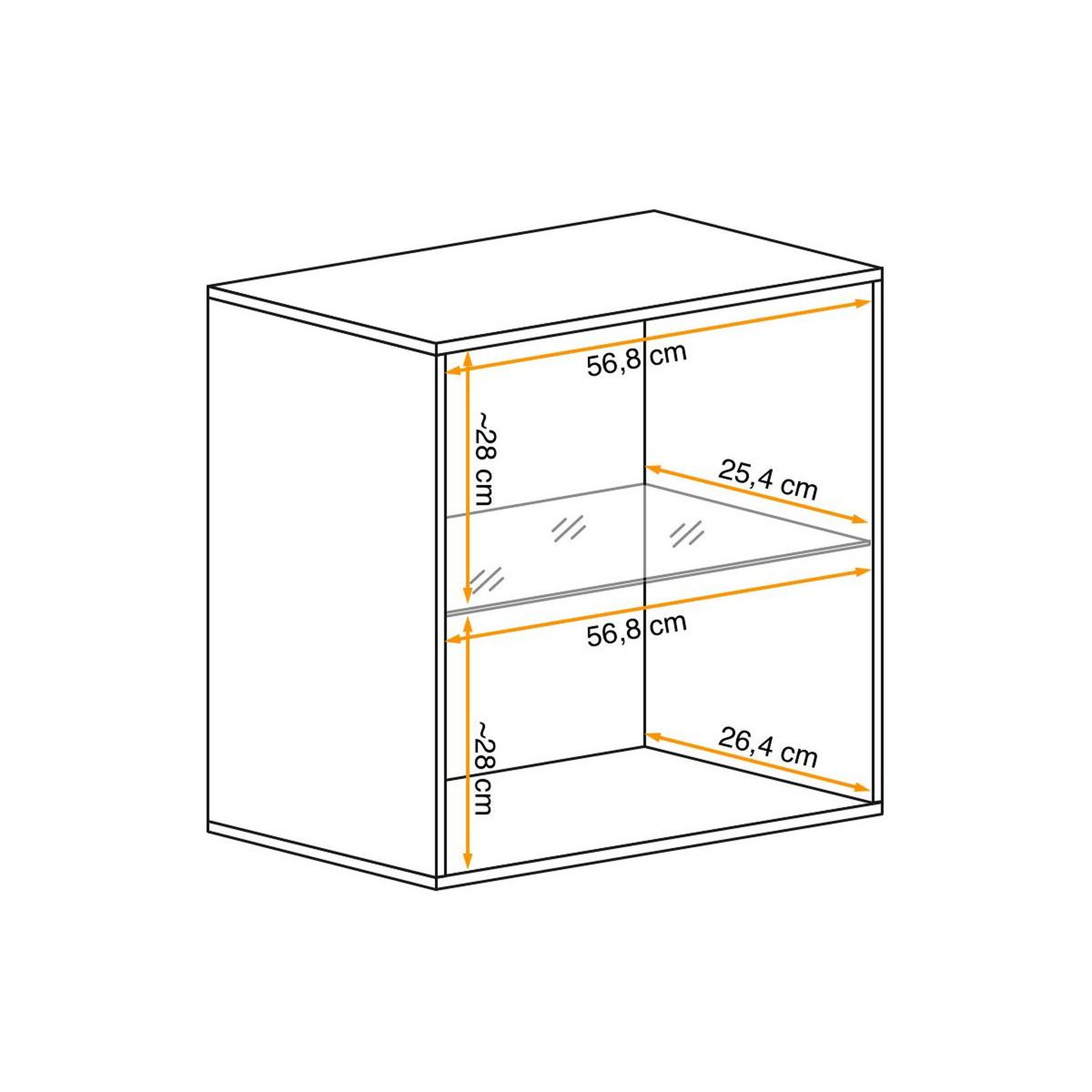 Voir la diapositive 4 : Paris Prix Vitrine murale led  switch  60cm gris