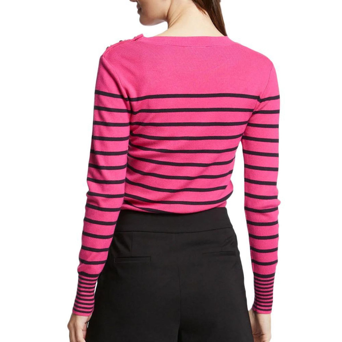 MORGAN Pull Noir/Rose Femme Morgan Jauge