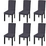 Voir la diapositive 1 : VIDAXL Housse de chaise droite extensible 6 pcs anthracite