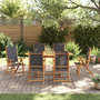 Voir la diapositive 3 : VIDAXL Ensemble a Manger de jardin 7pcs bois d'acacia solide textilene