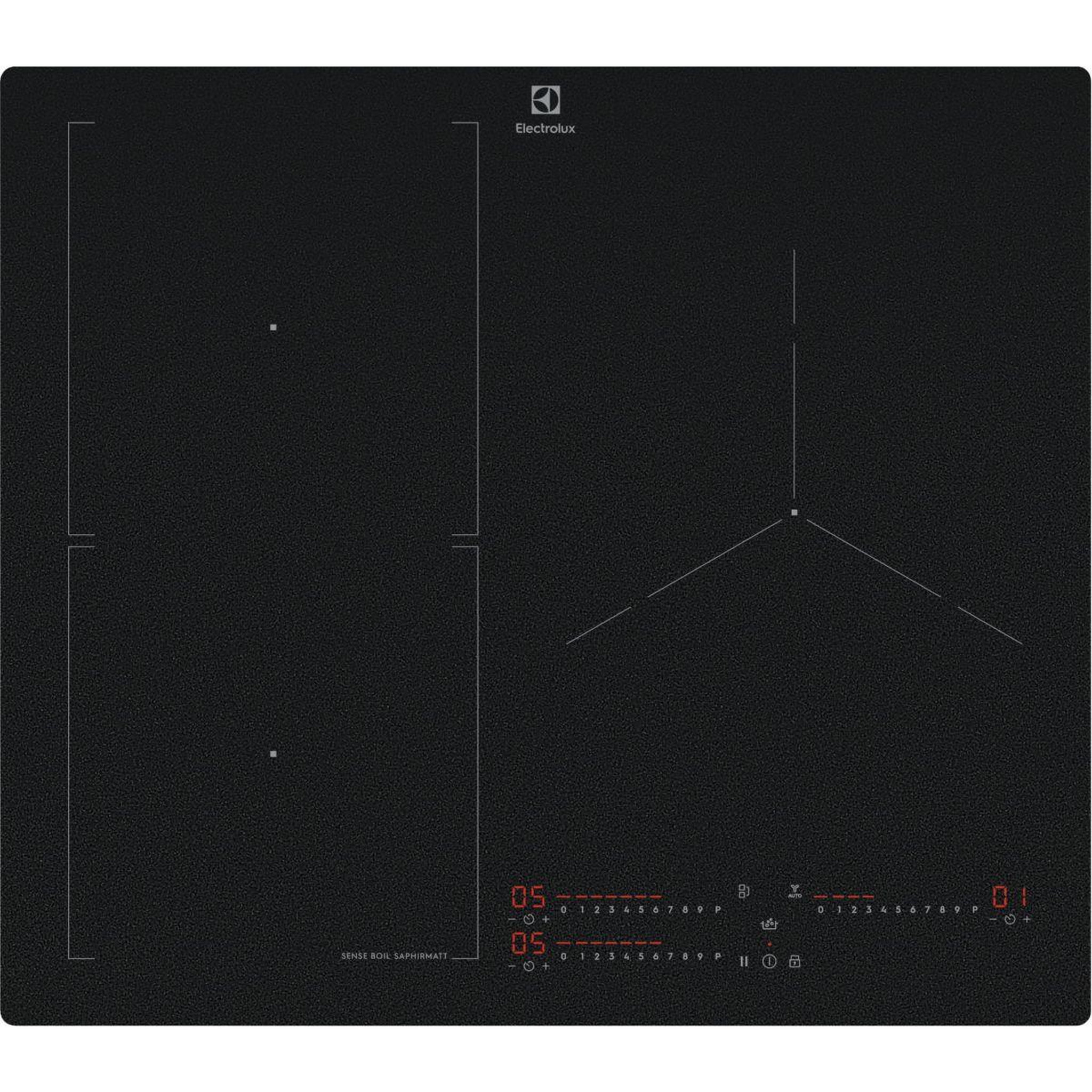 Voir la diapositive 3 : ELECTROLUX Plaque induction EIS62356IZ SaphirMatt SenseBoil Verre Anti-rayures 3 foyers