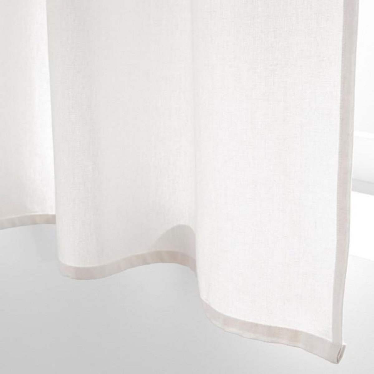 Paris Prix Rideau à Œillets Avec Pompons  Iliade  140x180cm Blanc & Gris