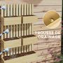 Voir la diapositive 6 : OUTSUNNY Jardinière murale potager avec 5 bacs amovibles ajustables - dim. 60L x 16l x 100H cm - bois sapin verni