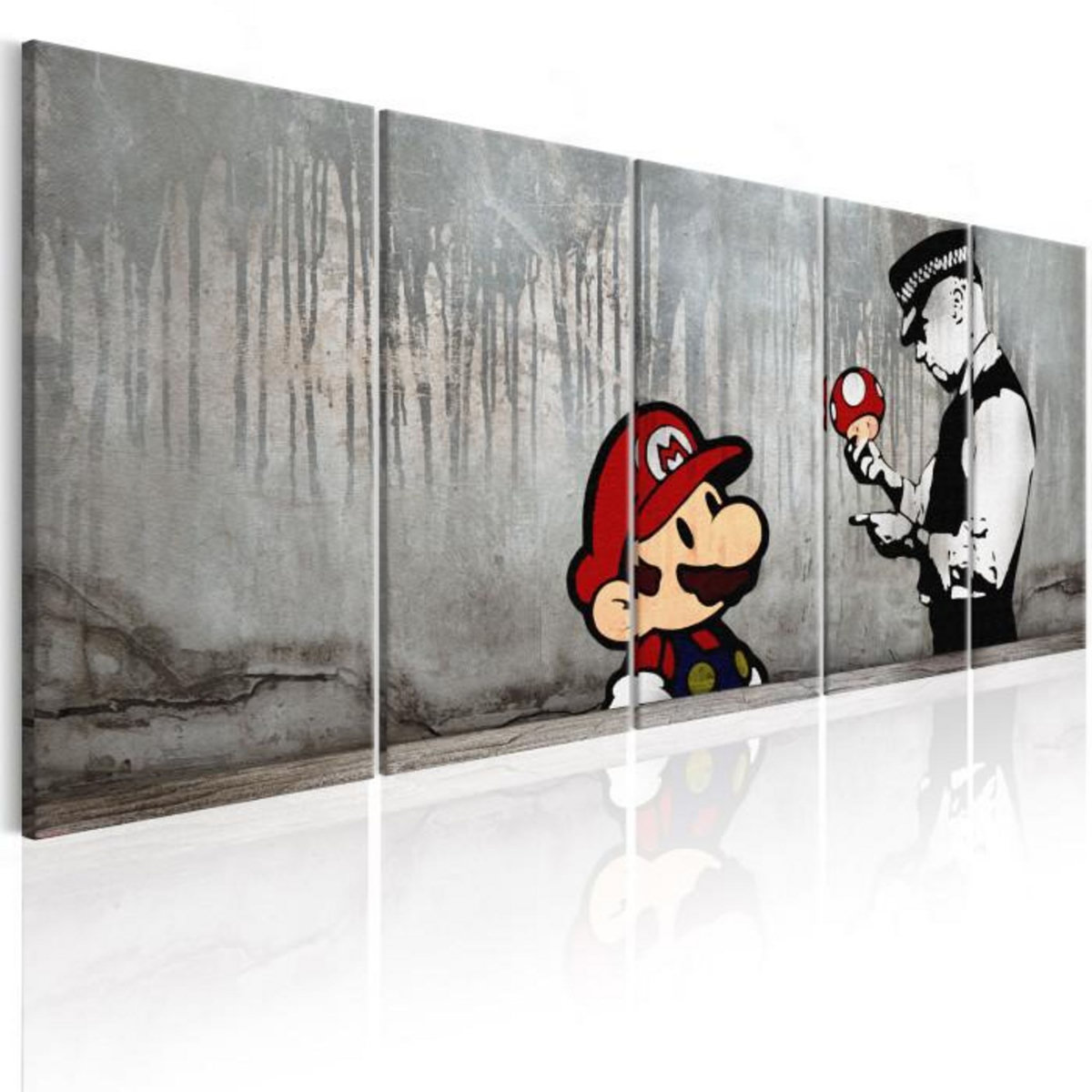 Paris Prix Tableau Imprimé  Mario Bros on Concrete