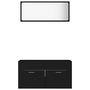 Voir la diapositive 5 : VIDAXL Ensemble de meubles de salle de bain 2 pcs noir bois ingenierie