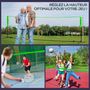 Voir la diapositive 5 : HOMCOM Ensemble set complet de badminton, pickleball et volleyball 3 en 1 réglable