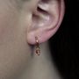 Voir la diapositive 2 : SLOYA Boucles d'oreilles créoles Serena en pierres Cornaline