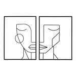 Paris Prix Lot de 2 Décorations Murales en Métal  Tribal  60cm Noir