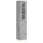 Voir la diapositive 2 : VIDAXL Buffet haut Gris beton 34,5x34x180 cm Bois d'ingenierie