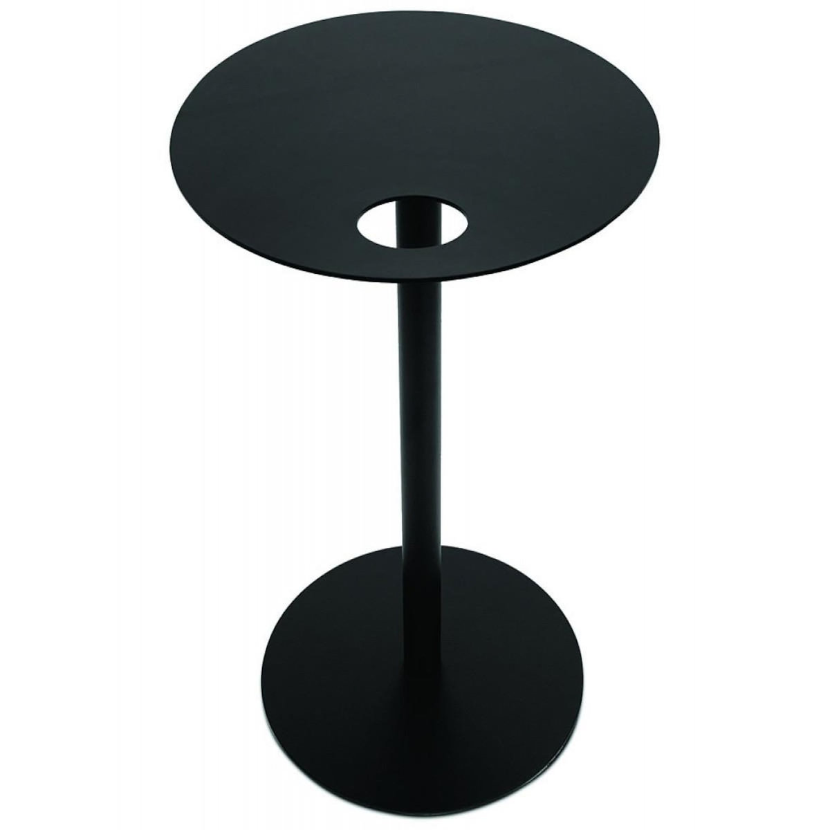 Paris Prix Table d'Appoint Ovale en Métal  Melisa  45cm Noir