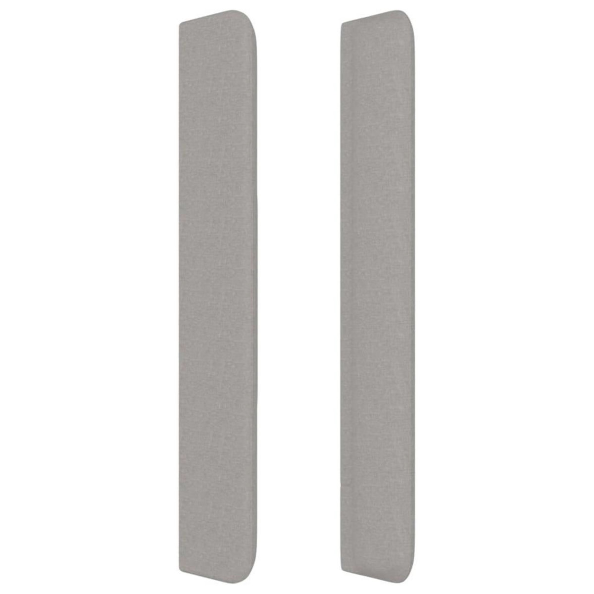 VIDAXL Tete de lit avec oreilles Gris clair 203x16x118/128 cm Tissu