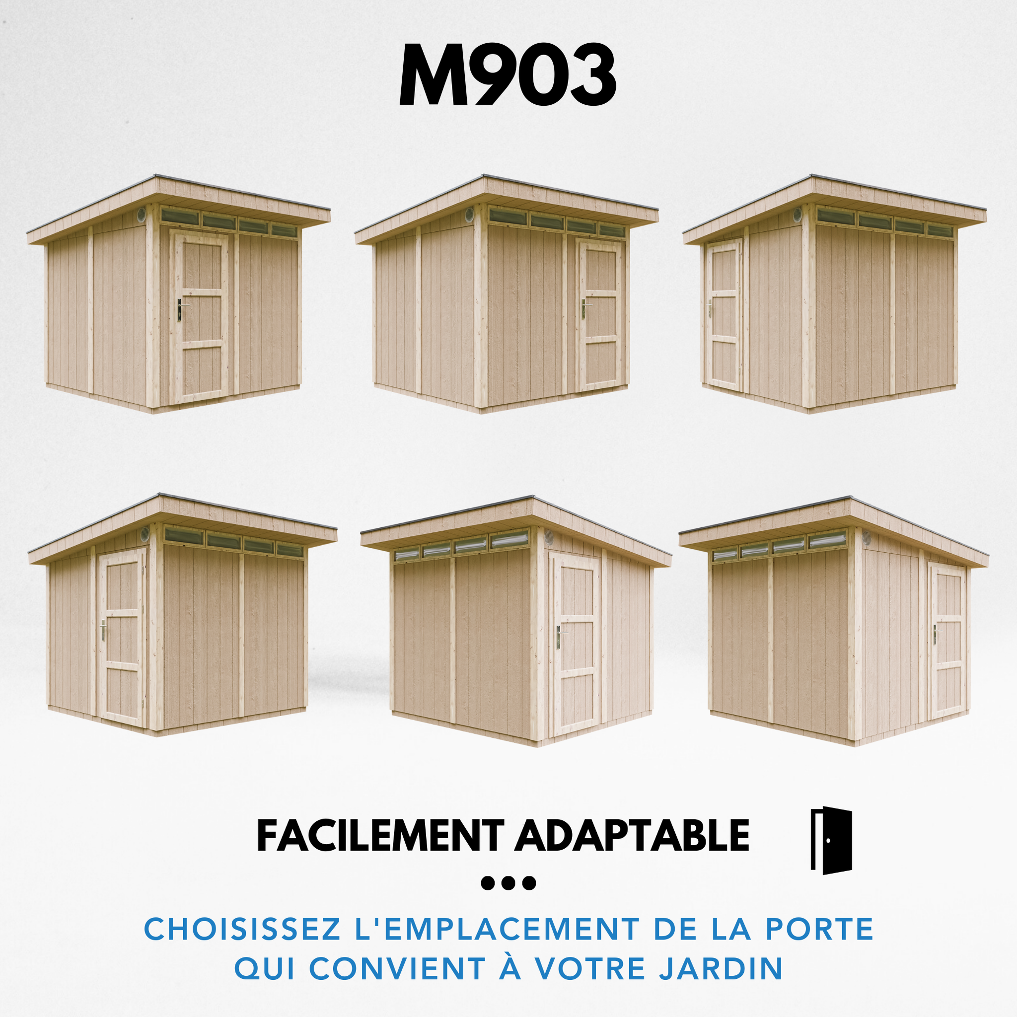 Voir la diapositive 5 : TIMBELA Abri de Jardin Qualité Premium 6m² L294xL279xH237cm avec sol, bardeaux bitumineux M903