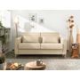 Voir la diapositive 2 : LISA DESIGN Timo - canapé 3 places convertible express couchage quotidien 140 cm matelas 12 cm en tissu