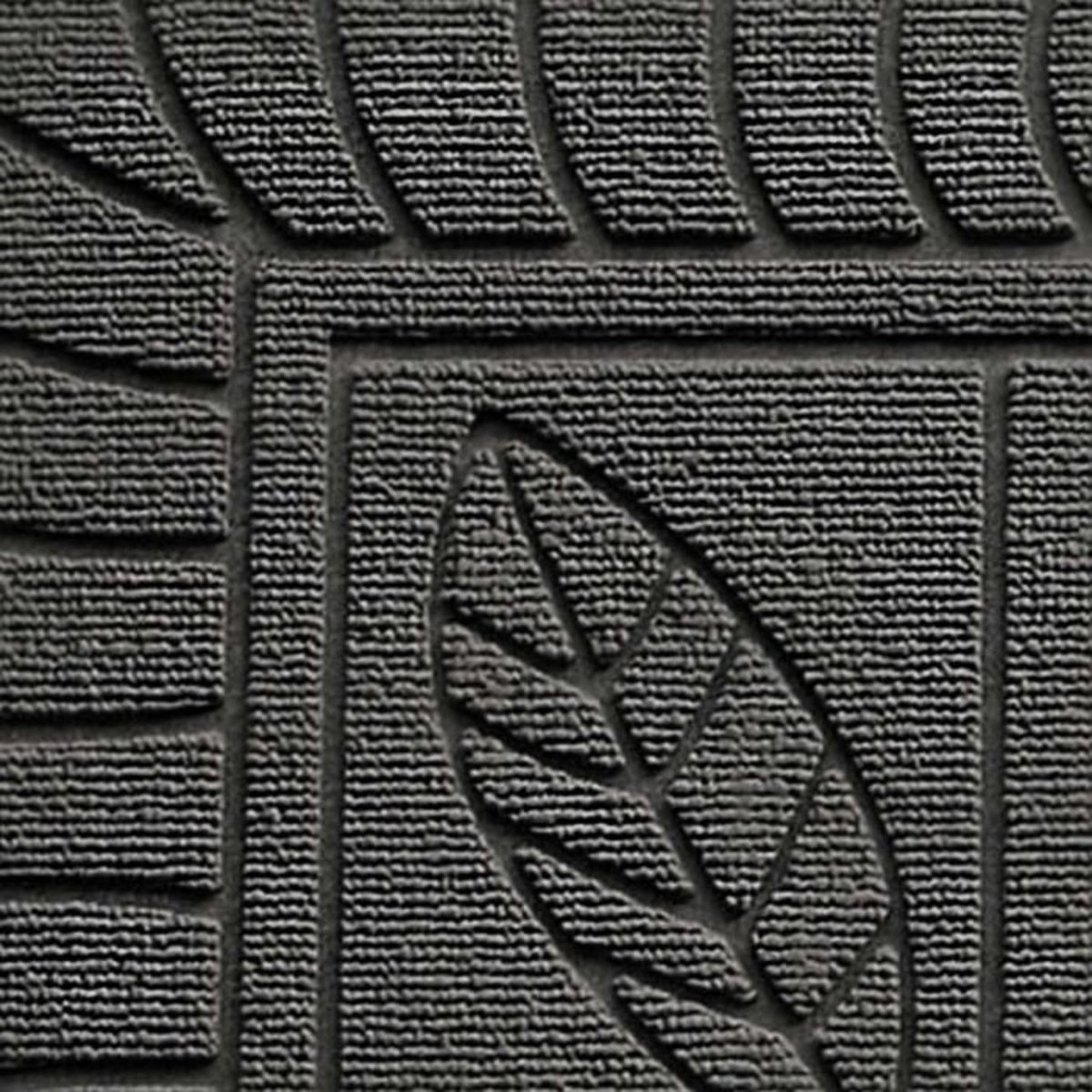 Paris Prix Tapis d'Entrée  Feuilles  45x75cm Gris