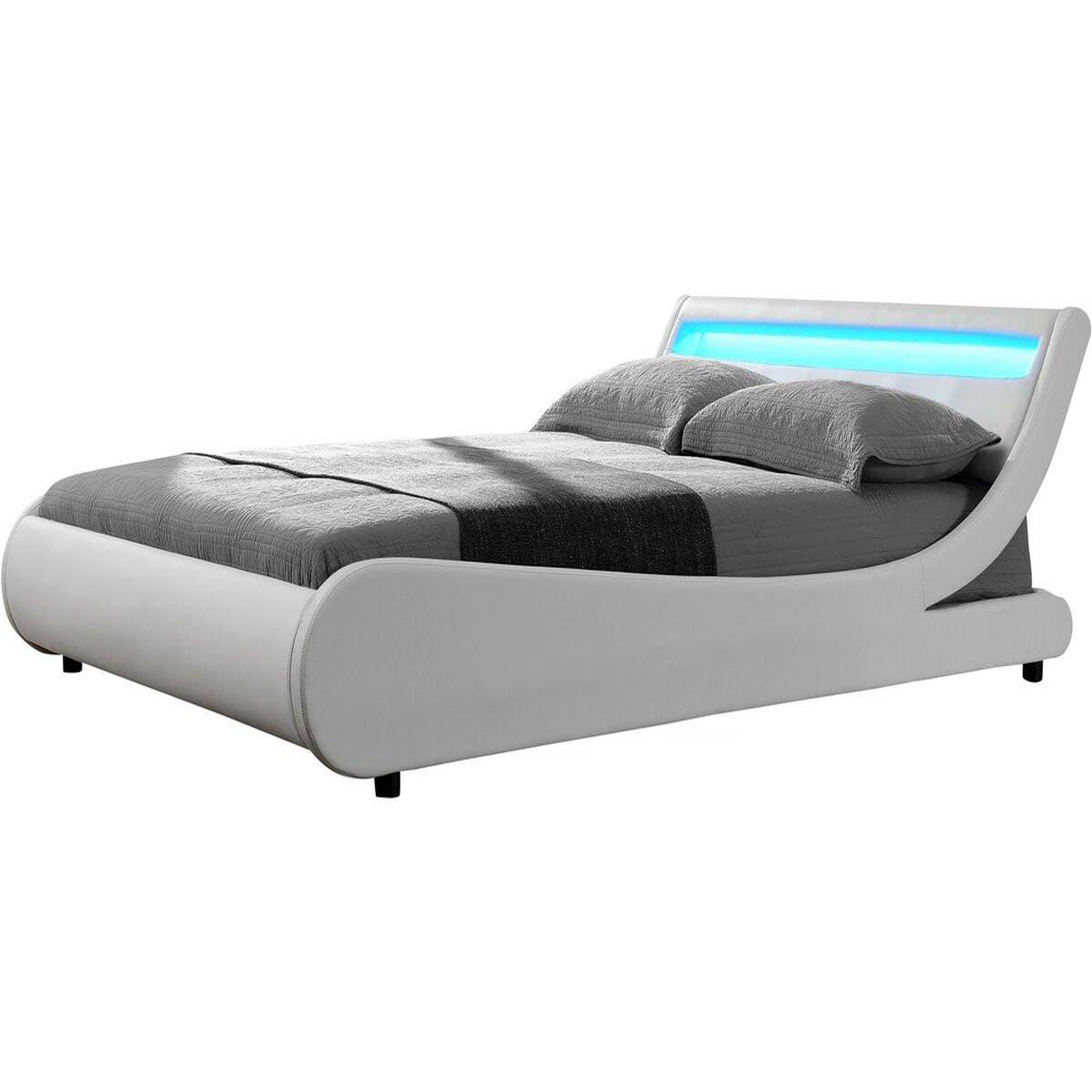 Habitat et Jardin Lit led  natacha  - 160 x 200 cm - blanc