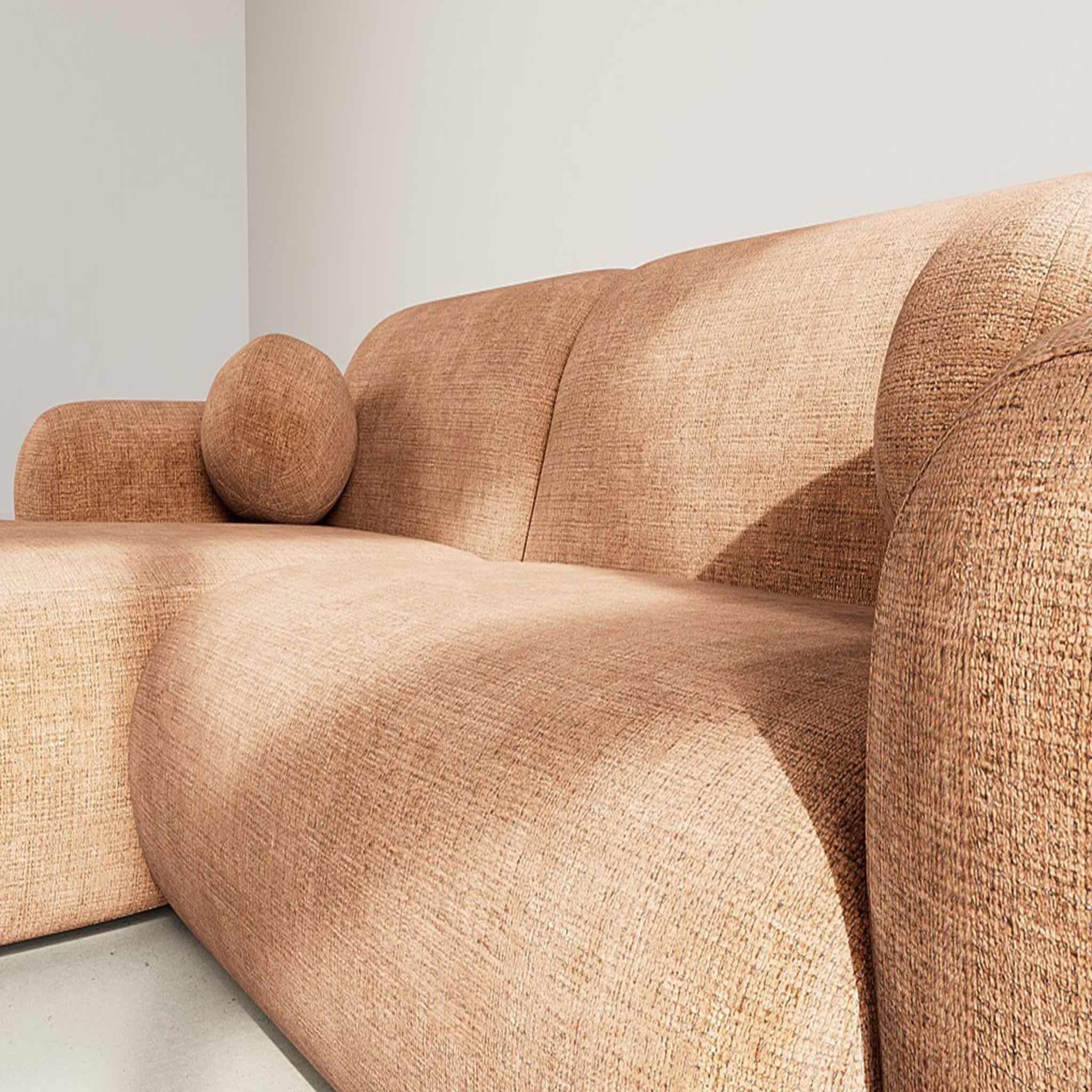 Voir la diapositive 4 : BEST MOBILIER Louise - canapé d'angle gauche 4 places en velours texturé
