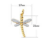 Voir la diapositive 2 : L'ATELIER D'AZUR Pendentif Or 18 Carats 750 Bicolore Jaune et Blanc - Motif Libellule - Chaine Offerte