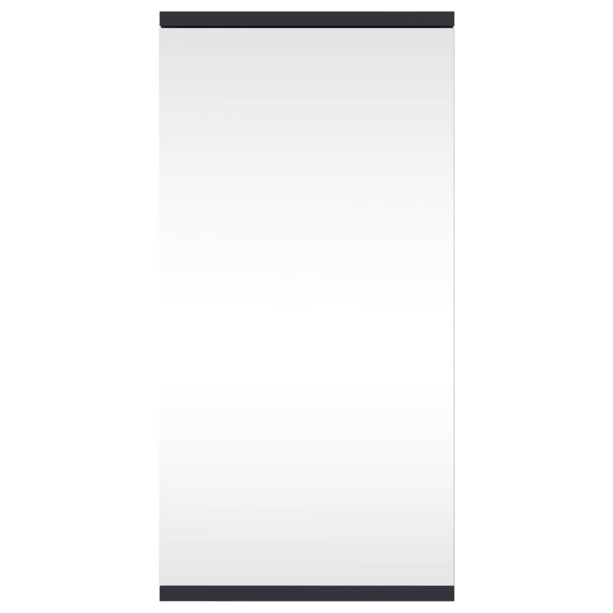 VIDAXL Armoire de bain a miroir d'angle gris 30x24x60 cm