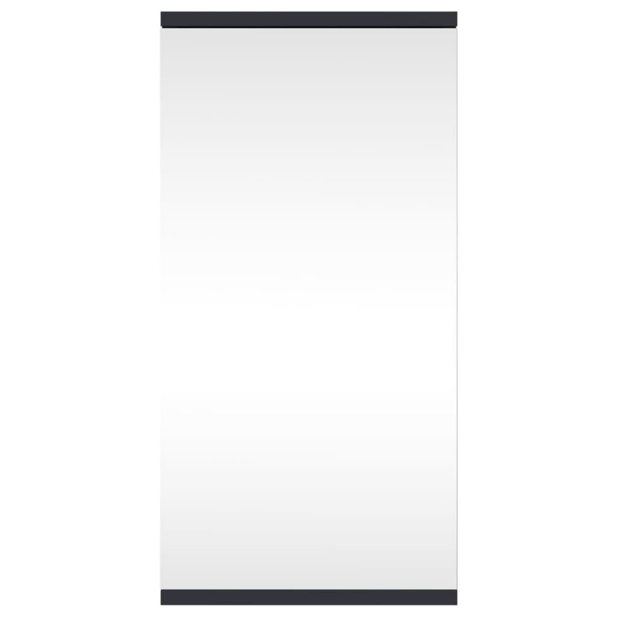 VIDAXL Armoire de bain a miroir d'angle gris 30x24x60 cm
