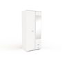 Voir la diapositive 1 : Armoire 2 portes 1 miroir 2 tiroirs L90cm FLAVIE