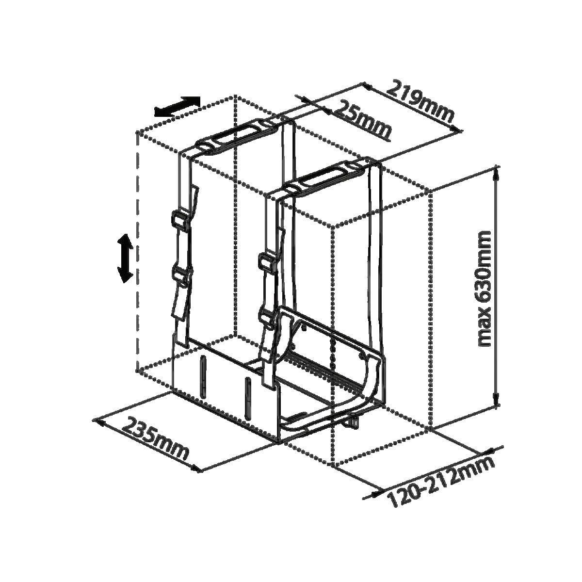 TECHLY Support de CPU Techly ICA-CS 62 Noir