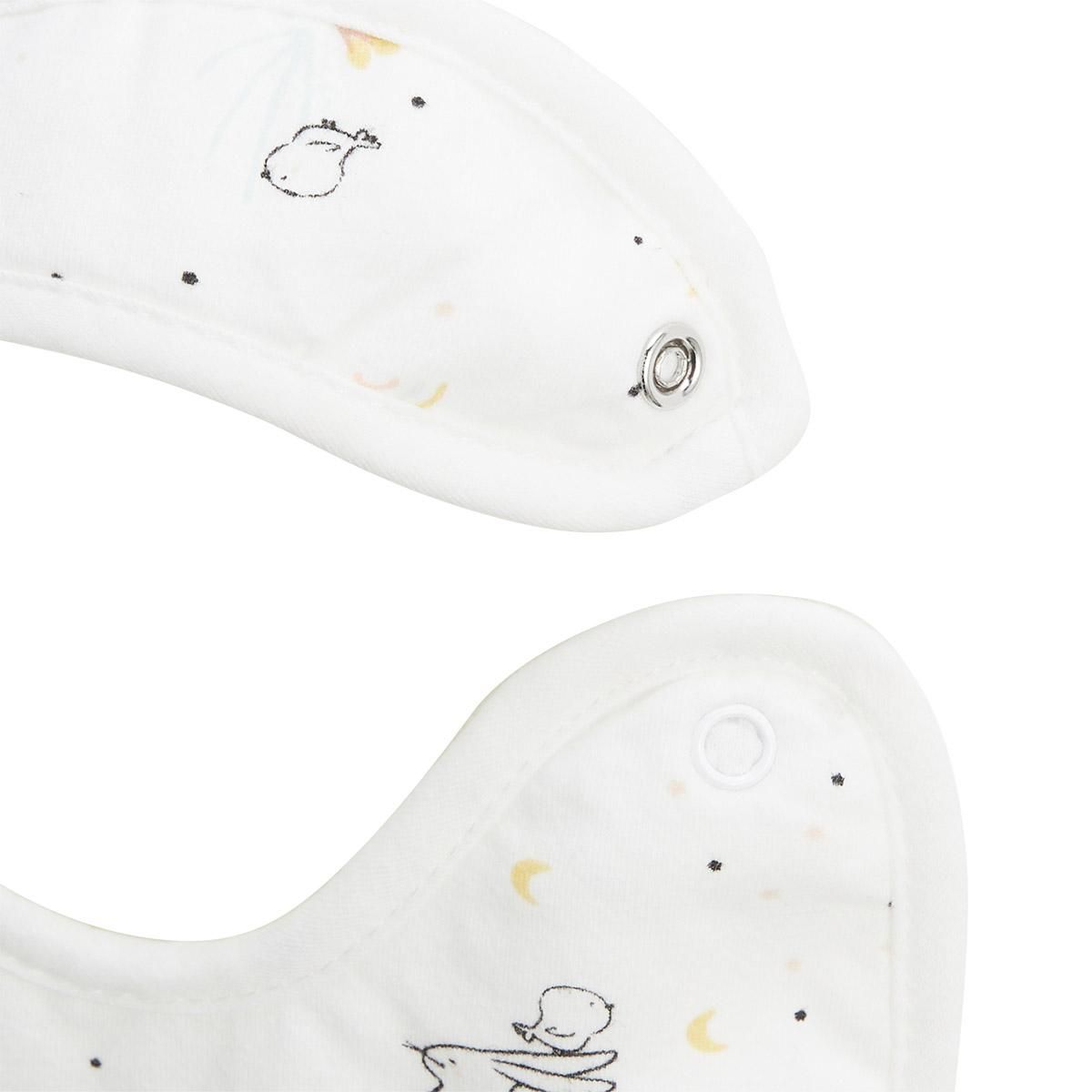 Petit Béguin Lot de 2 bavoirs bébé Hello Baby