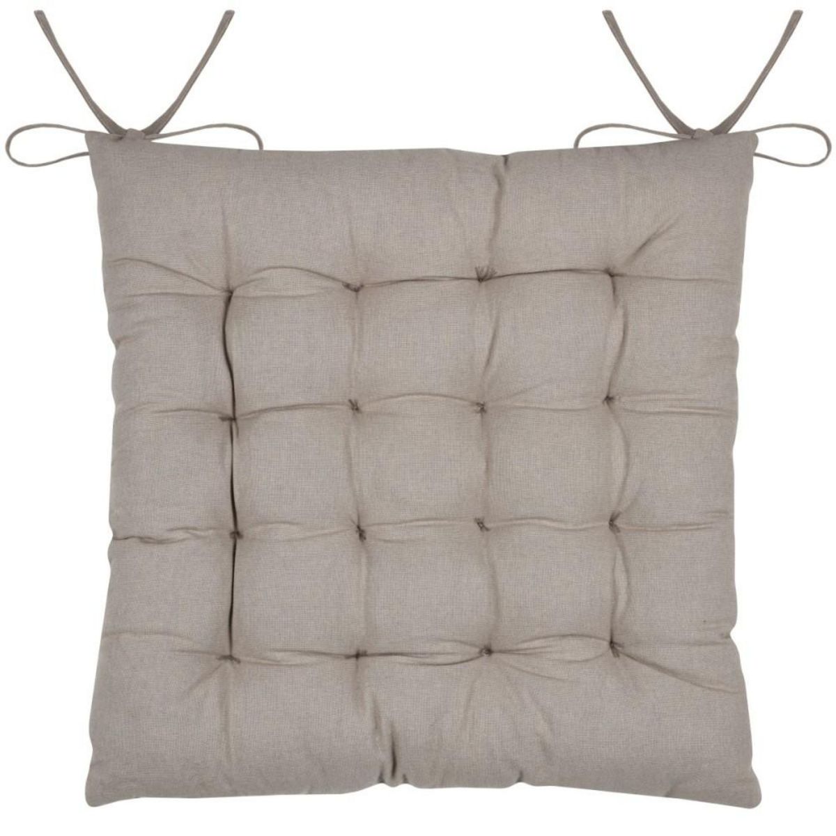 STOF Lot de 4 galettes de chaise en coton HEMERA écru