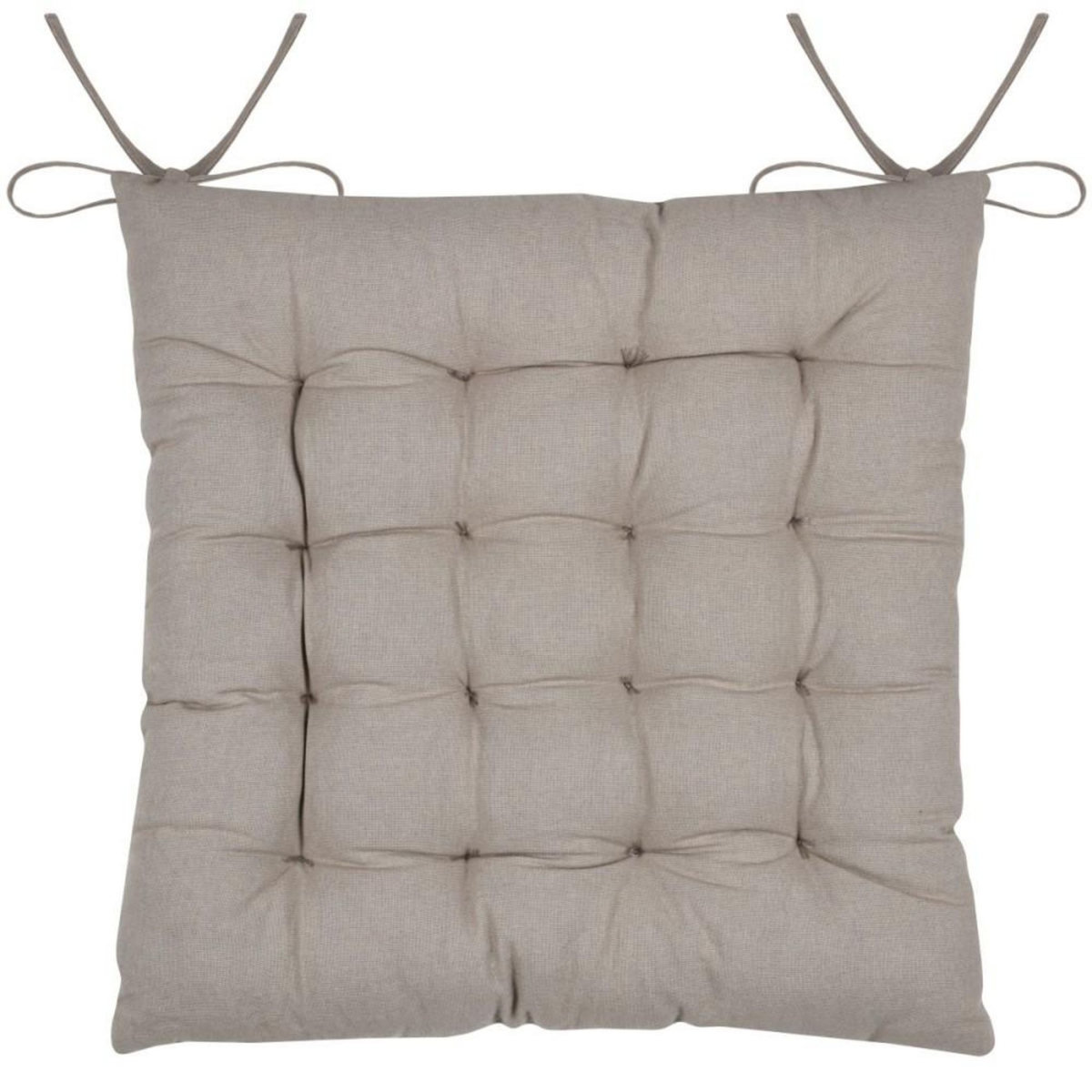 STOF Lot de 4 galettes de chaise en coton HEMERA écru