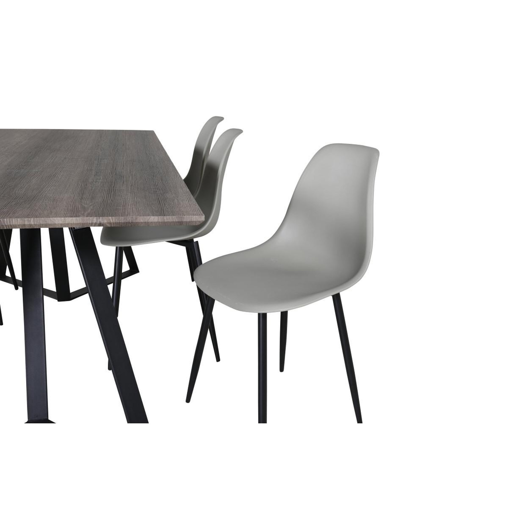 Voir la diapositive 3 : Paris Prix Ensemble table à manger & 6 chaises  marina & polar  180cm naturel & gris
