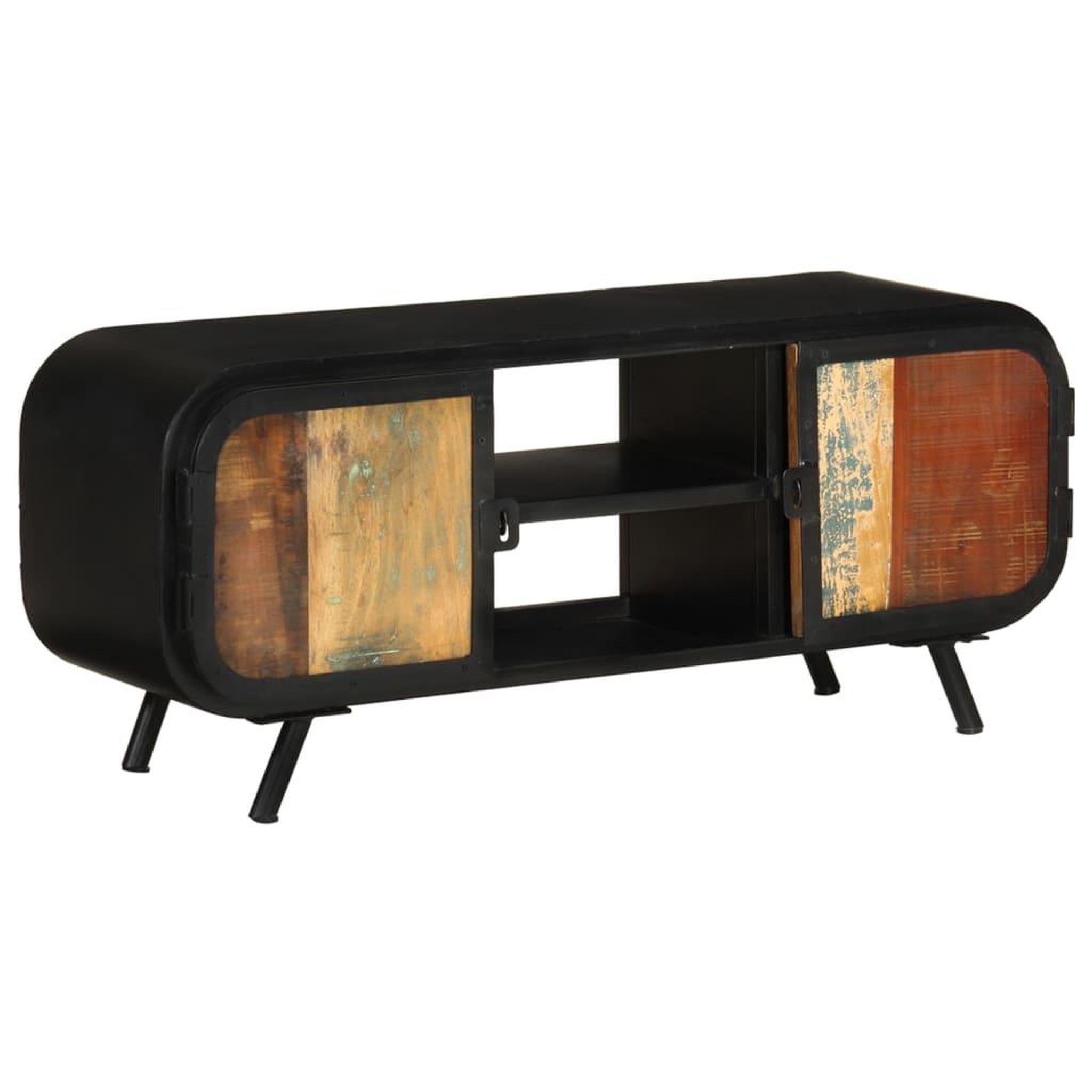 Voir la diapositive 1 : VIDAXL Meuble TV 110x30x45 cm Bois de recuperation massif