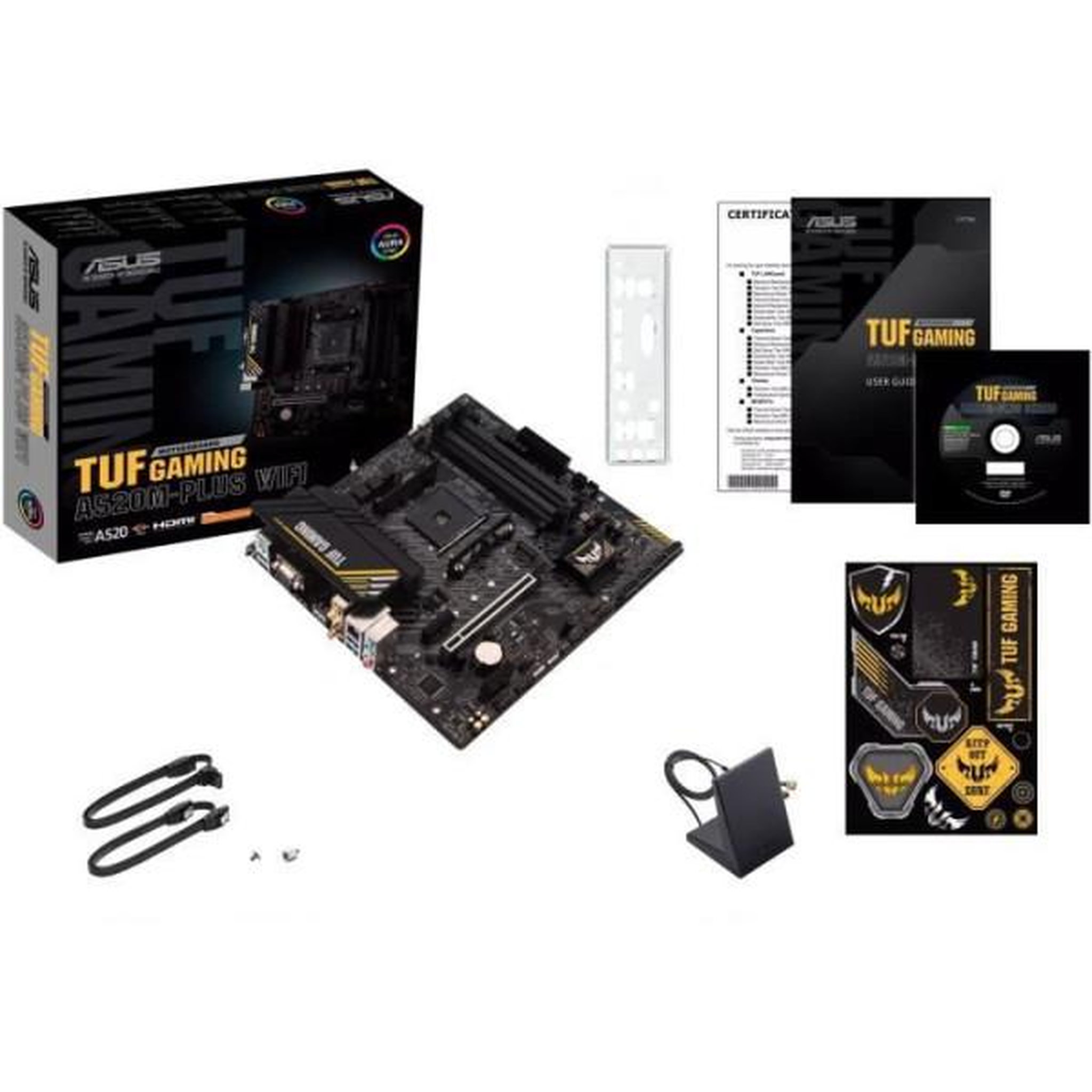 Voir la diapositive 6 : ASUS Carte mere - ASUS - TUF GAMING A520M-PLUS WIFI - AMD A520 - Emplacement AM4 micro ATX