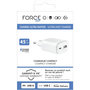 Voir la diapositive 2 : FORCE POWER Chargeur 45W USB-A et USB-C PowerDelivery Blanc