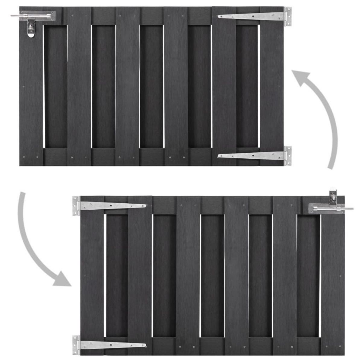 VIDAXL Portillon WPC 100x60 cm Gris