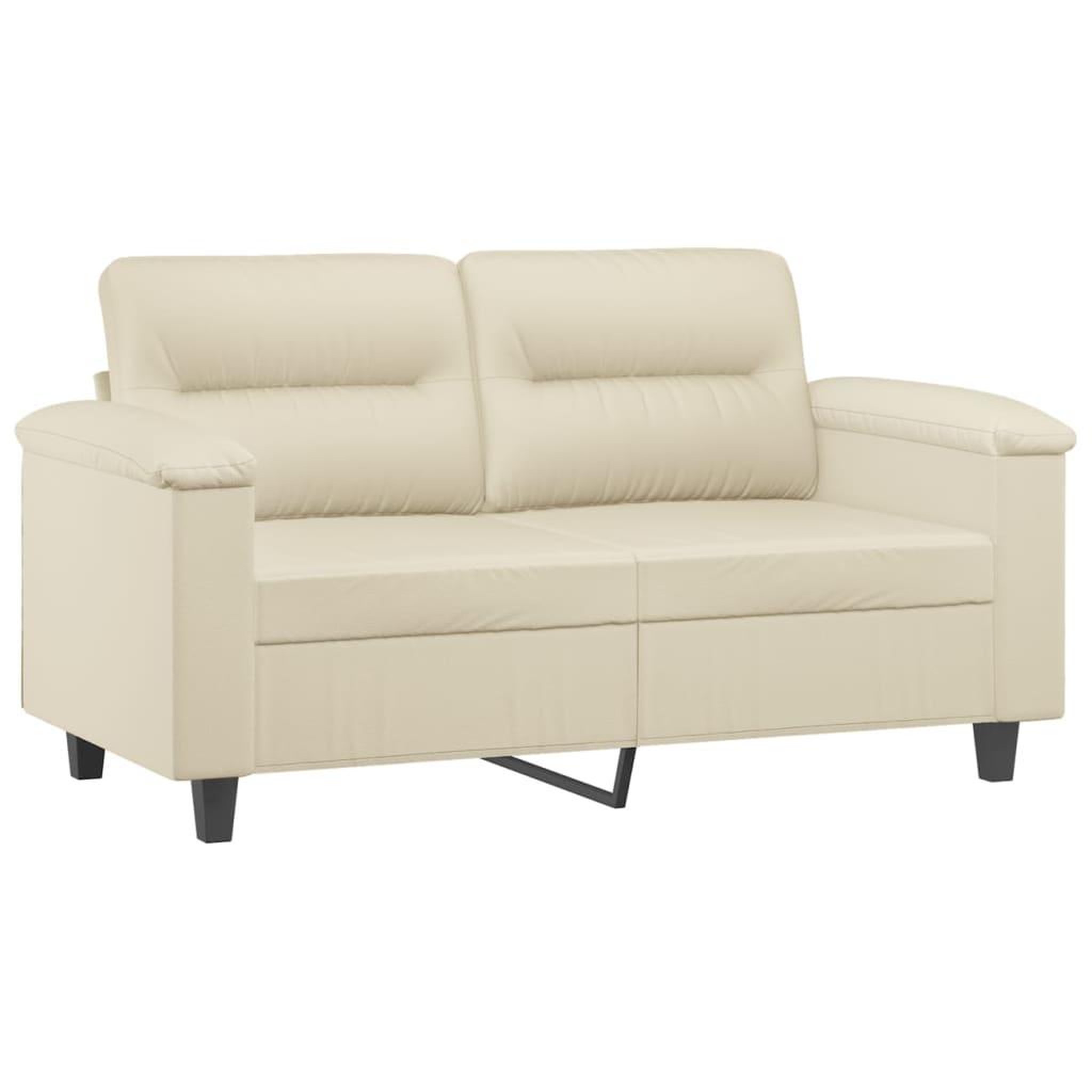 Voir la diapositive 3 : VIDAXL Ensemble de canapes 3 pcs avec coussins Creme Similicuir