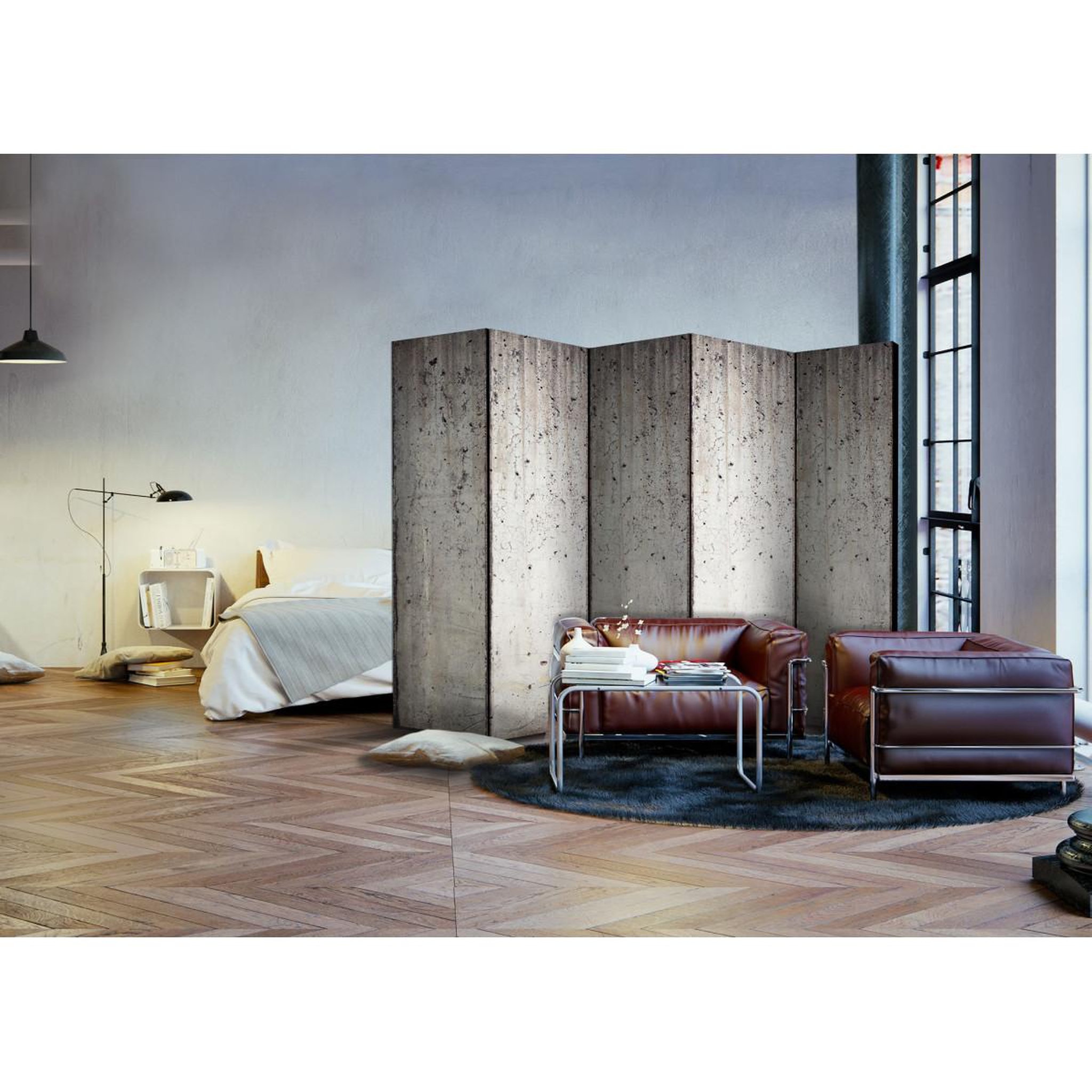 Voir la diapositive 2 : Paris Prix Paravent 5 volets  grey city  172x225cm