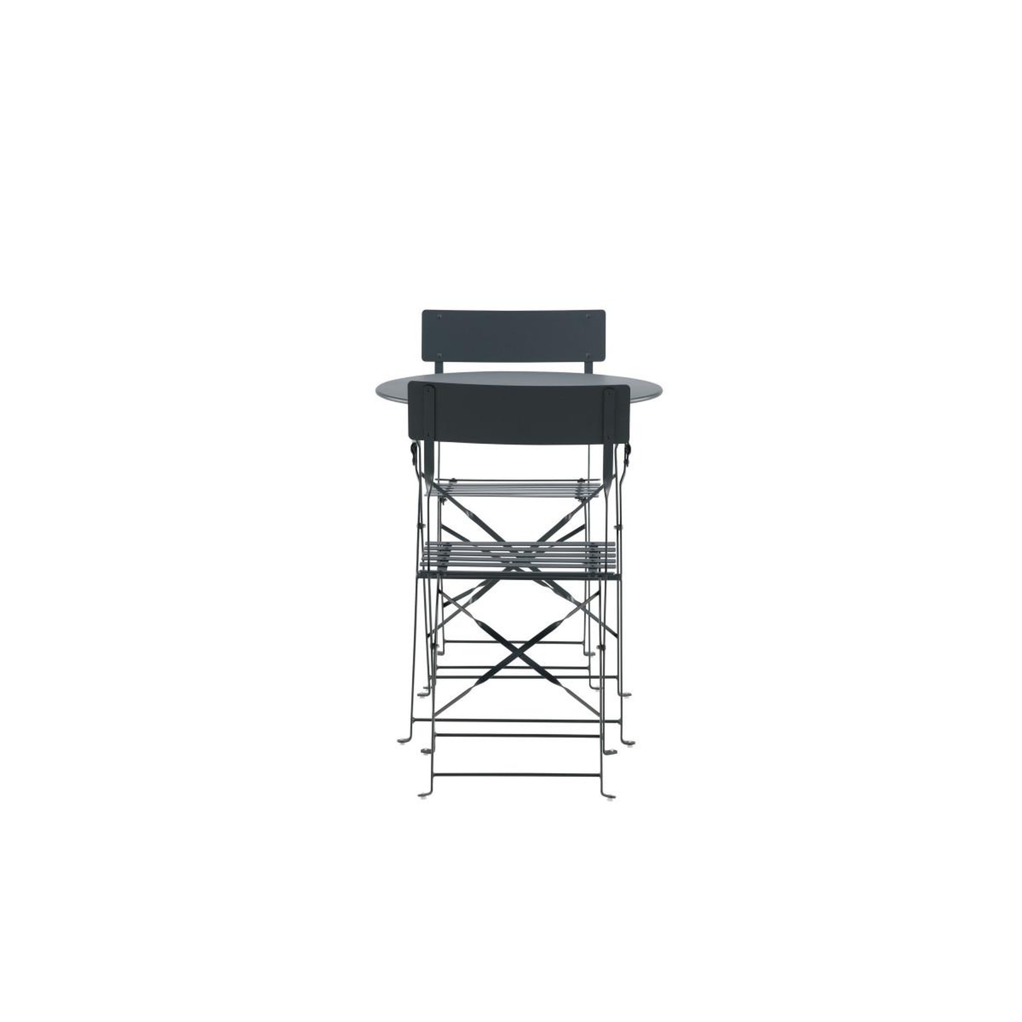 Voir la diapositive 5 : Paris Prix Ensemble table de jardin & 2 chaises  marseille  71cm gris foncé