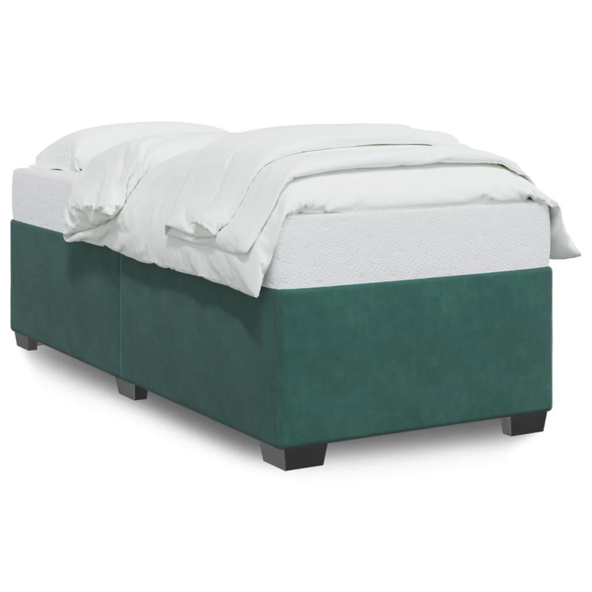VIDAXL Cadre de lit sans matelas vert fonce 100x200 cm velours
