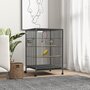 Voir la diapositive 2 : PAWHUT Cage à oiseaux sur roulettes - volière mobile - nombreux accessoires - dim. 48x46x74cm - acier époxy gris noir