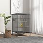 Voir la diapositive 2 : PAWHUT Cage à oiseaux sur roulettes - volière mobile - nombreux accessoires - dim. 48x46x74cm - acier époxy gris noir